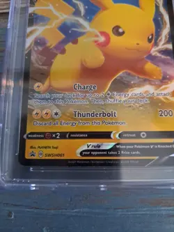 CGC 9 MINT Pikachu V SWSH061 HOLO Black Star PROMO Pokemon Card - Image 4