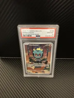 Marshadow 146/132 Me01: Mega Evolution Holo Rare Pokemon Card PSA 10 - Image 1