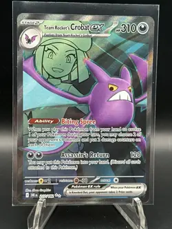 Pokemon TCG Team Rocket's Crobat ex 217/182 Sv10: Destined Rivals Holo NM/M card - Image 1