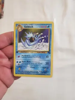 LP+ Pokemon Card - Golduck Fossil 35/62 Uncommon 1st Edition - Image 1