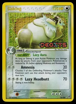 Pokemon Card - Slaking Deoxys 15/107 Rare Reverse Holo Stamped - Image 1