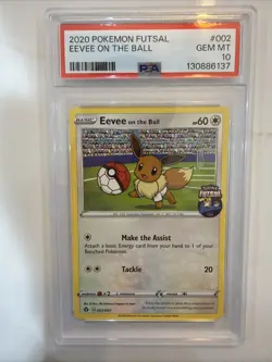 Pokemon TCG Eevee On the Ball Futsal Promo Card 002/005 PSA 10 - Image 1