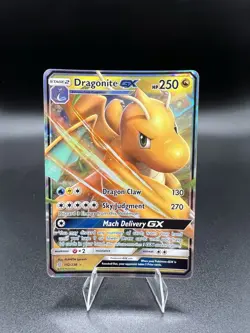 Pokemon TCG Dragonite GX 152/236 Ultra Rare Holo Card Unified Minds - Image 1