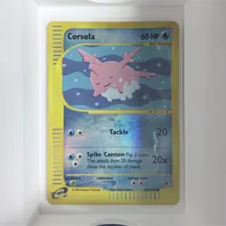 Pokemon Corsola Reverse Holo 102/165 Expedition Base Set 60 HP Common Card 2002 - Image 1