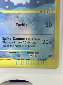 Pokemon Corsola Reverse Holo 102/165 Expedition Base Set 60 HP Common Card 2002 - Image 5