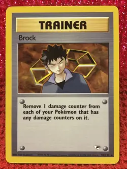 Brock - 98/132 - Pokemon Gym Heroes Unlimited Rare Card WOTC MP - Image 1