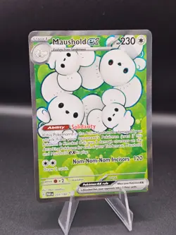 Pokemon TCG Card - SV04: Paradox Rift - Maushold ex 233/182 Full Art - NM - Image 1