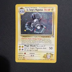 Pokemon TCG Lt. Surge's Magneton Gym Heroes Holo Card 8/132 MP-HP RARE - Image 1