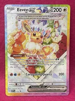 💎Eevee ex 174 💎Scarlet & Violet Promo Card Full Art Holo Pokemon TCG - Image 1