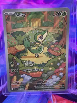 Pokemon TCG Snivy 087/086 Sv: Black Bolt Holo Illustration Rare Card Stock - Image 1