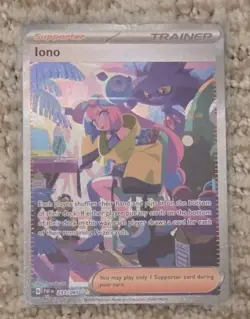 2024 Pokemon TCG Paldean Fates Iono Holo Trainer Card 237/091 - MP - Image 1