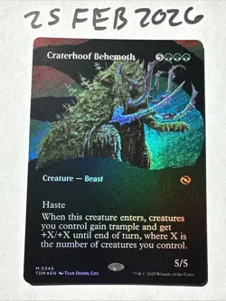 Craterhoof Behemoth (Borderless) Tarkir: Dragonstorm Foil - Image 1