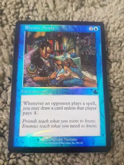 Rhystic Study - 2000 Prophecy Set FOIL - Near Mint Very Good Condition - Image 1