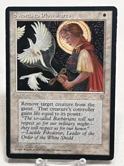 Swords to Plowshares - Ice Age Regular ~MP/Indent~ Magic The Gathering MTG - Image 1