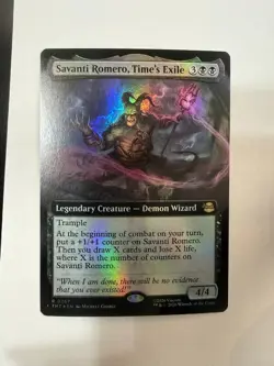 Savanti Romero, Time's Exile (Extended Art FOIL) MTG: TeenageTMNT -SHIPS NOW! - Image 1