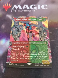 Mtg. Scarlet Spider, Ben Reilly. Foil Borderless. Marvel's Spider-Man. Nm - Image 1
