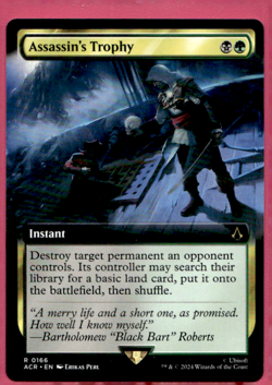 ASSASSIN’S TROPHY EXTENDED ART ASSASSIN’S CREED RARE INSTANT LP MTG 166 - Image 1