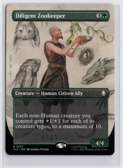 MTG Diligent Zookeeper - Borderless, NM-Mint, English Avatar: The Last Airbender - Image 1