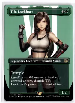 Tifa Lockhart (Borderless) 391 Rare FINAL FANTASY Magic: The Gathering Near Mint - Image 1