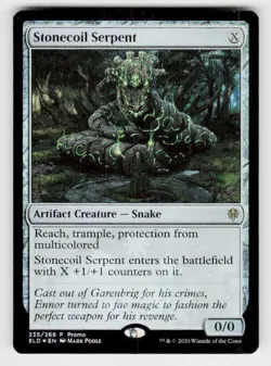 Throne of Eldraine #235 Stonecoil Serpent Foil - Image 1