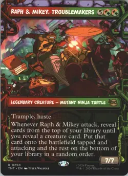 Raph & Mikey, Troublemakers - Showcase R MTG Teenage Mutant Ninja Turtles Magic - Image 1