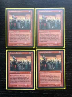 MTG Dwarven Recruiter x4 Odyssey Uncommon Playset LP/NM - Image 1