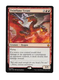 x1 Twinflame Tyrant FDN Foundations MTG 97 MYTHIC M/NM 1x - Image 1