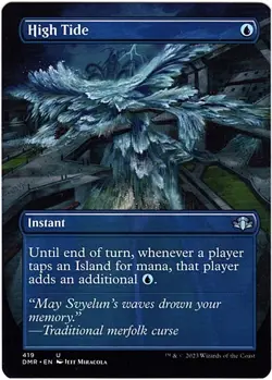 MTG Dominaria Remastered High Tide Borderless (Uncommon) - Image 1