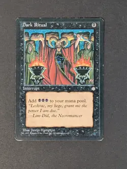 MTG Card - 1x Dark Ritual - Ice Age - HP - Vintage - Magic The Gathering - 1995 - Image 3