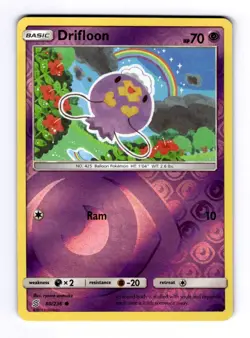 Drifloon SM - Unified Minds #80 (2019) Common Reverse Holo NM Pokemon - Image 1