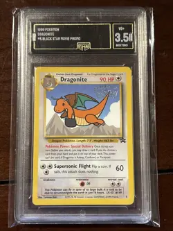 Pokemon Black Star Promo Dragonite 5 GMA 3.5 VG - Image 1