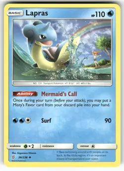 Lapras SM - Unified Minds Uncommon Pokemon Near Mint or Better - Image 1