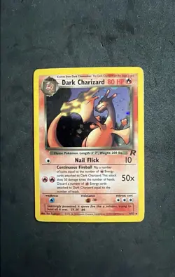 Pokemon Dark Charizard Holo Rare TCG Card 4/82 MP - Image 1