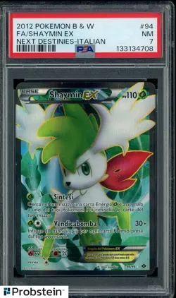 2012 Pokemon B & W Next Destinies Italian #94 Shaymin Ex FA PSA 7 NM - Image 1