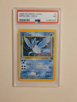 Articuno - Pokemon Fossil #2 - Holo - Near Mint PSA 7 - Image 2