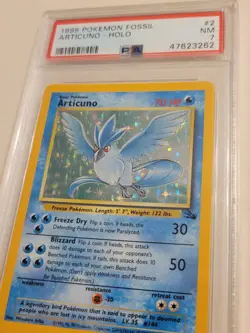 Articuno - Pokemon Fossil #2 - Holo - Near Mint PSA 7 - Image 3