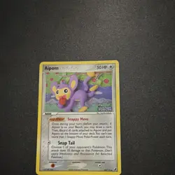 Pokemon Aipom 50 HP Snap Tail Unseen Forces 34/115 Nintendo 2005 Basic - Image 1