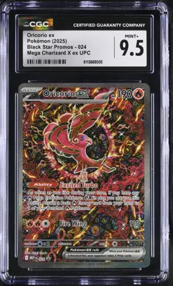 Pokemon 2025 Oricorio ex 024 Mega Evolution Black Star Promo Holo UPC - Image 1