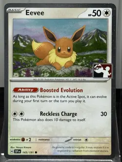 Eevee SSP 143/191 Prize Pack Play! Pokemon Cosmo Holo Stamped Near Mint NM - Image 1