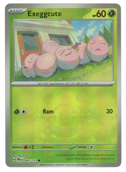 POKEMON TCG EXEGGCUTE 001/131 MASTER BALL PATTERN SV: PRISMATIC EVOLUTIONS - Image 1