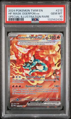 Pokemon HF Mask Ogerpon ex Twilight Masquerade SIR Illustration Rare #212 PSA 10 - Image 1