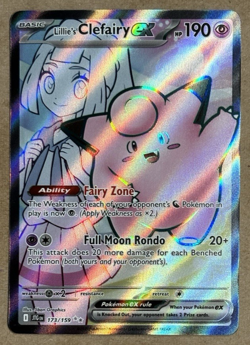 Lillie's Clefairy Ex Holo Journey Together Ultra Rare 173/159 Pokemon TCG - Image 1