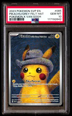 PSA 10 Pikachu/Grey Felt Hat 085 Pokemon Svp En SV Black Star Promo 2023 X Van G - Image 1