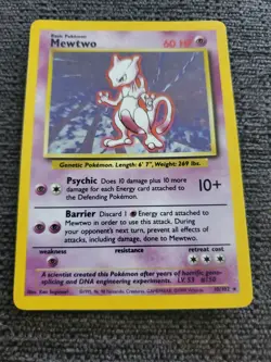 Pokemon TCG Mewtwo Base Set 10/102 Holo Rare - Image 5