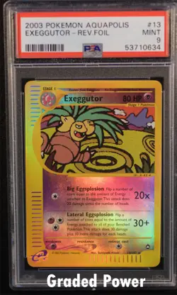 Aquapolis Reverse Holo Exeggutor PSA 9 REVERSE HOLO (0634) 13/147 Pokemon - Image 1