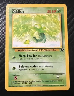 Oddish Team Rocket - NM - 2000 Pokemon - WOTC - 63/82 - Image 1