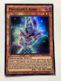 MAGICIAN'S ROBE SHVI-ENSE3 SUPER RARE SHINING VICTORIES YU-GI-OH HOLO - Image 1