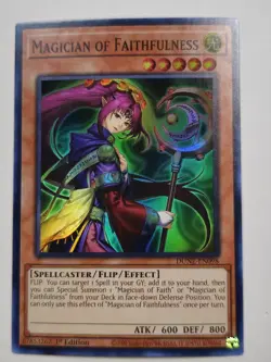 Yugioh! Magician of Faithfulness - DUNE-EN098 - Super Rare - 1st Edition Near Mi - Image 1
