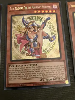 X3 DARK MAGICIAN GIRL THE MAGICIAN'S APPRENTICE * SECRET RARE YUGIOH! NM - Image 3
