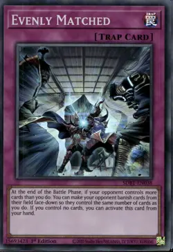 Evenly Matched 1st Ed Super Rare SDBT-EN038 Yu-Gi-Oh! - Image 1